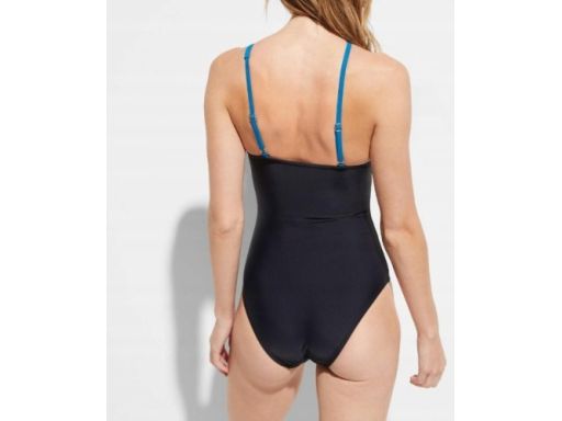 B.P.C kostium jednoczęściowy asymetryczny czarno-morski 38.