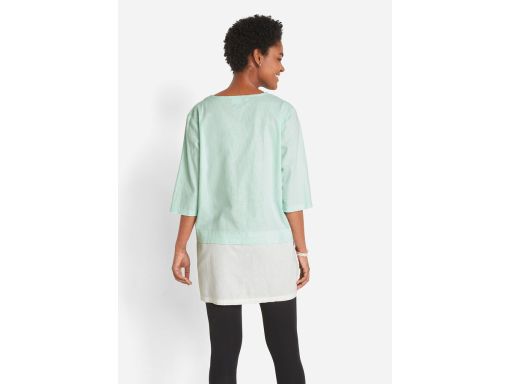 B.P.C bluzka tunika dwuwarstwowa biało-miętowa ^40