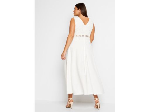 B.P.C sukienka asymetryczna biała z koronką ^42