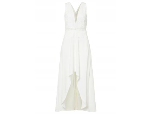 B.P.C sukienka asymetryczna biała z koronką ^42