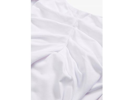 B.P.C bluzka asymetryczna biała z marszczeniem 52/54.