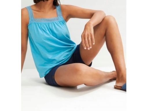 B.P.C top niebieski z koronką r.36/38