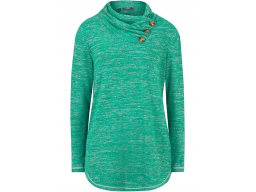B.P.C sweter zielony melanż z guzikami r.36/38