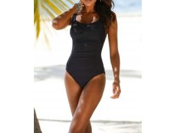 B.P.C kostium jednoczęściowy marszczony czarny 40.