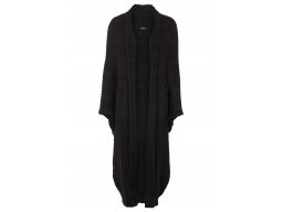 B.P.C długi sweter kardigan bez zapięcia czarny ^44/46