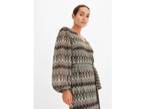 B.P.C sukienka wzorzysta z wiązaniem ^42