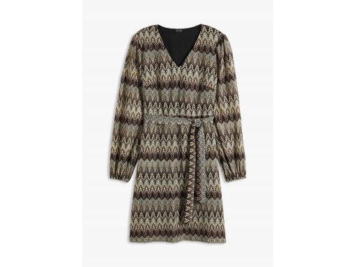 B.P.C sukienka wzorzysta z wiązaniem ^42