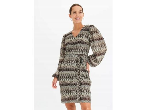 B.P.C sukienka wzorzysta z wiązaniem ^42