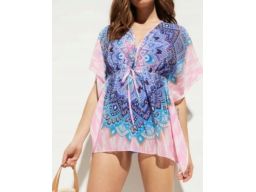 B.P.C sukienka plażowa tunika szyfonowa we wzory ^52/54