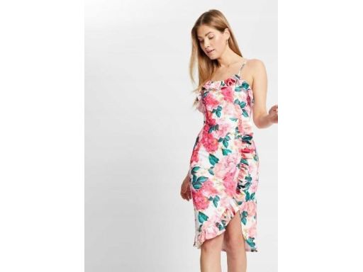 Sukienka w kwiaty z falbankami r.36/38