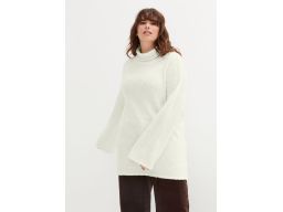 B.P.C Sweter z przędzy boucle, z poszerzanymi rękawami ^36/38