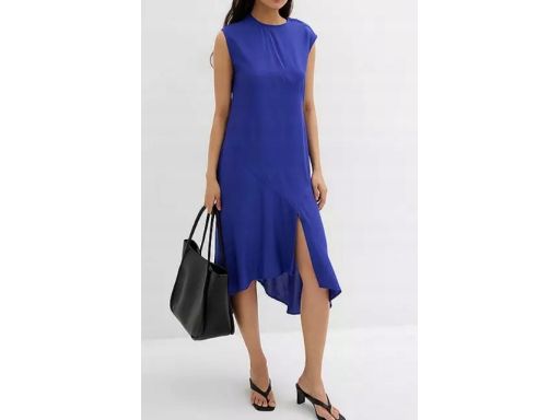 B.P.C sukienka midi niebieska asymetryczna ^40