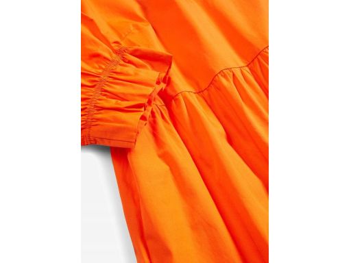 B.P.C pomarańczowa sukienka z falbankami bawełna midi r.50