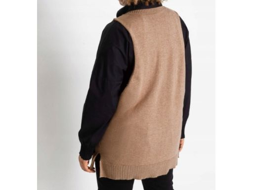 B.P.C kamizelka dzianinowa beżowa w serek r.44/46