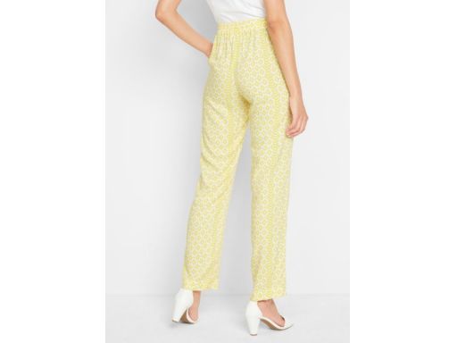 B.P.C spodnie żółte we wzory z wiskozy 38.