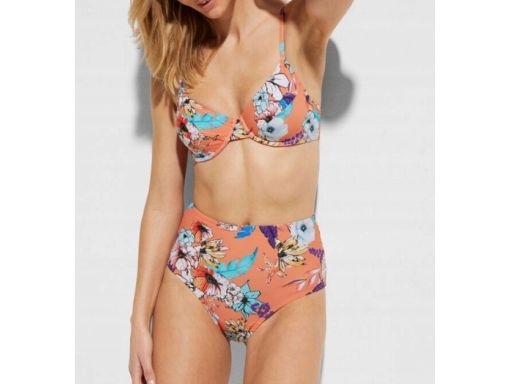 B.P.C bikini pomarańczowe w kwiaty 40 (80C).