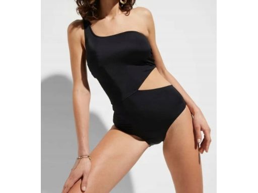 B.P.C kostium kąpielowy monokini czarny asymetryczny 40.
