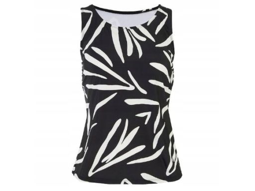 B.P.C top tankini czarny w białe wzory r.46