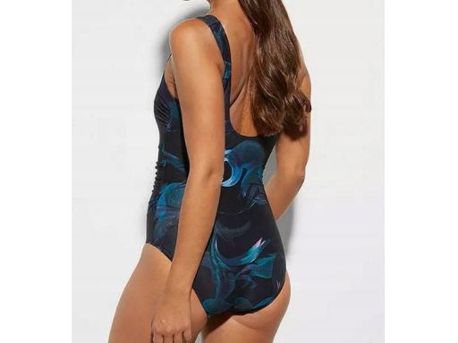 B.P.C kostium kąpielowy z nadrukiem niebieskim 42.