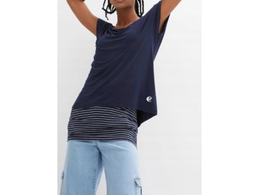 B.P.C bluzka 2w1 t-shirt z wewnętrznym dłuższym topem ^44/46