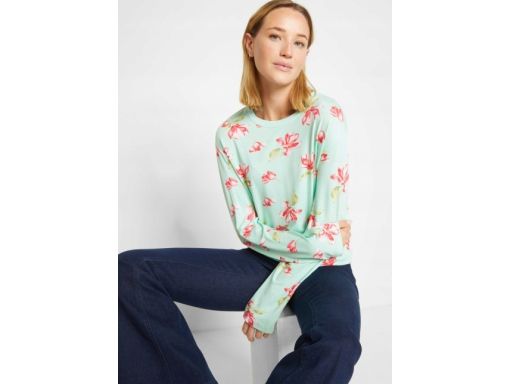 B.P.C bluzka miętowa z nadrukiem ^36/38