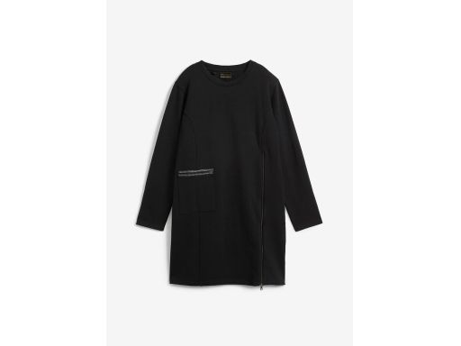 B.P.C sukienka dresowa czarna z zamkami 36/38.