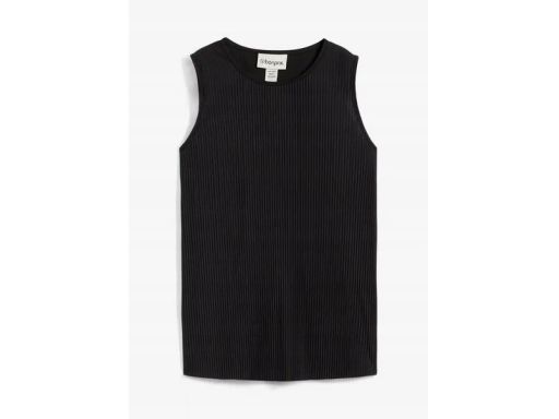 B.P.C bluzka bez rękawów top czarna plisowana ^52/54