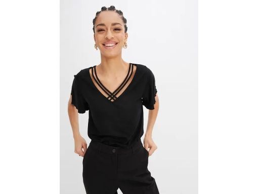 B.P.C bluzka czarna z paskami r.36/38