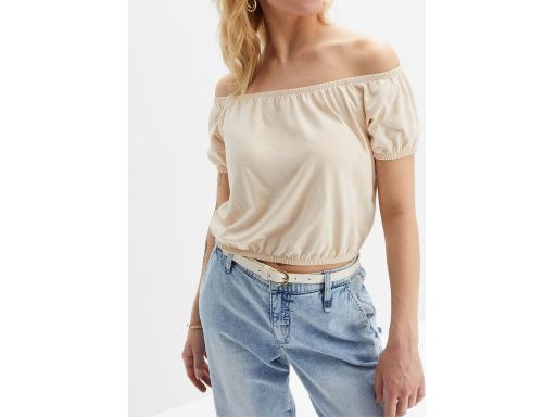 B.P.C krótka bluzka beżowa r.40/42