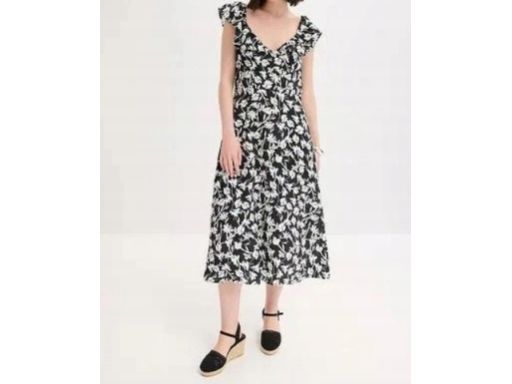 B.P.C sukienka midi z wiskozy we wzory ^40