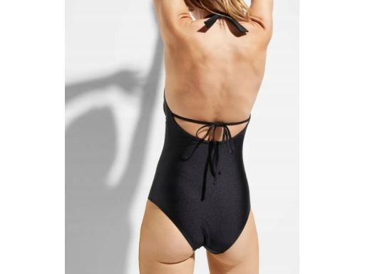 B.P.C czarny kostium kąpielowy z wiązaniem 42.