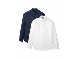 B.P.C 2-pak męska koszula z długim rękawem slim fit 39/40.