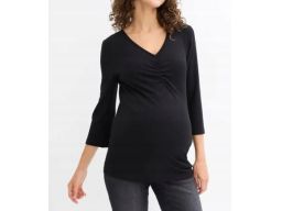 B.P.C bluzka ciążowa czarna prążkowana r.32/34