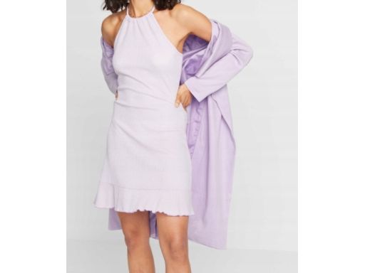 B.P.C sukienka ołówkowa liliowa strukturalna 48/50.