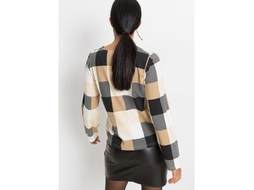 B.P.C bluzka w kratkę z zamkiem 36/38.