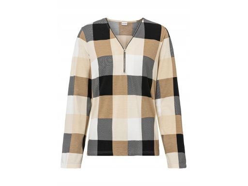 B.P.C bluzka w kratkę z zamkiem 36/38.