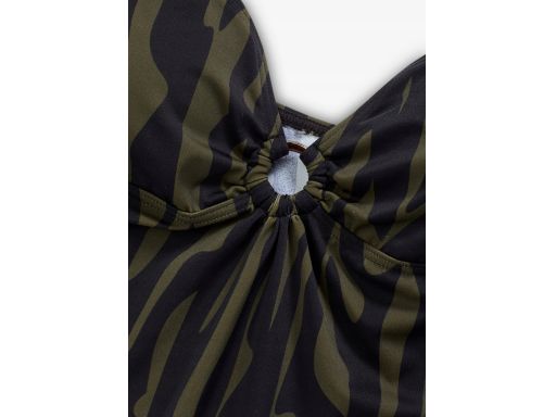 B.P.C tankini czarno-khaki we wzory z figami czarnymi ^46