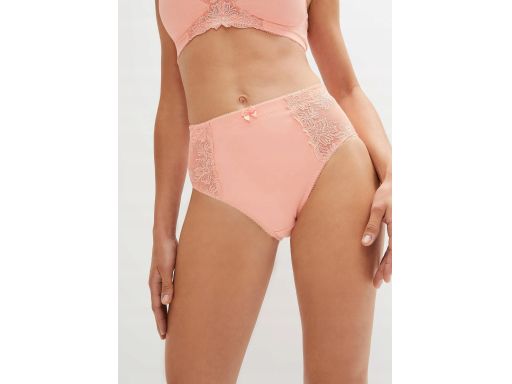 B.P.C. 2-pak majtki figi maxi z koronką pomarańczowe i łososiowe ^40/4