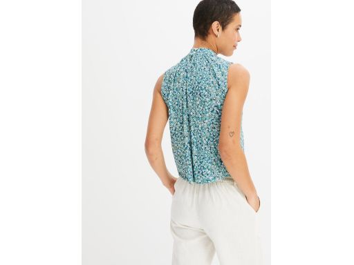 B.P.C top w drobne kwiatuszki ze stójką 40/42.