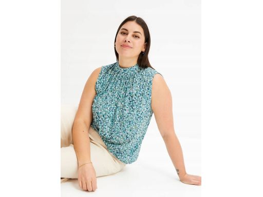 B.P.C top w drobne kwiatuszki ze stójką 40/42.