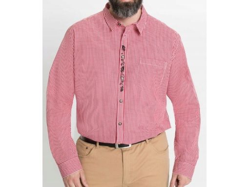 B.P.C męska koszula ludowa w kratkę z haftem ^43/44