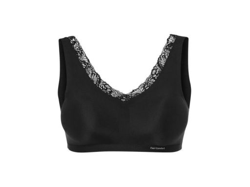 B.P.C. biustonosz Feel Comfort czarny z koronką r.44