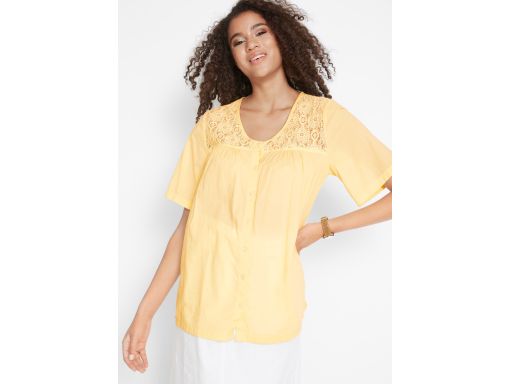 B.P.C koszula letnia z koronką cytrynowy sorbet r.44