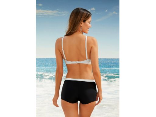 B.P.C bikini czarno-białe z zamkiem r.36