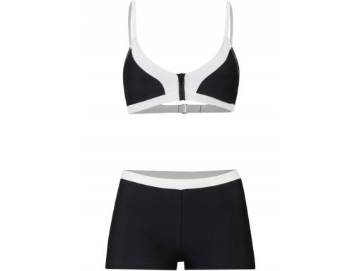 B.P.C bikini czarno-białe z zamkiem r.36