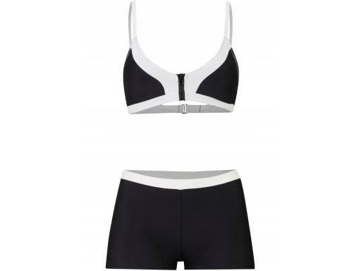 B.P.C bikini czarno-białe z zamkiem r.36