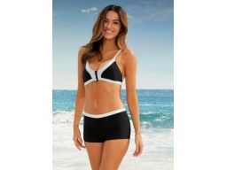 B.P.C bikini czarno-białe z zamkiem r.36