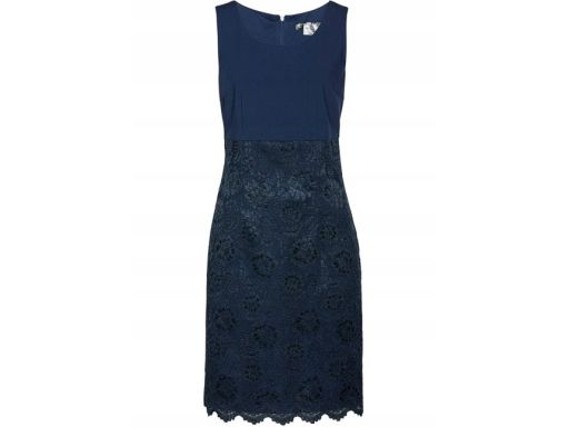 B.P.C granatowa sukienka z koronką r.38