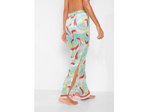 B.P.C kolorowe spodnie plażowe z rozcięciem ^40