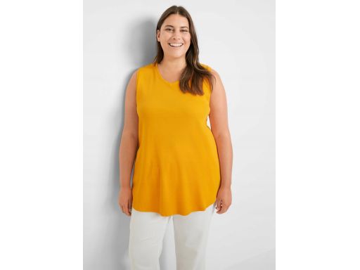 B.P.C top żółty prążkowany 44/46.